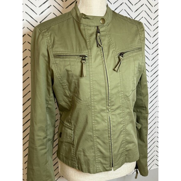 Vintage Gap Women’s Army Green Utility Military Jacket Size Medium Y2K Outdoors - Picture 2 of 9